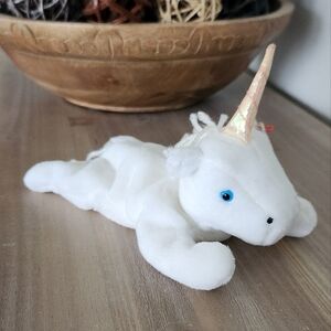 Ty Beanie Baby Mystic The White Unicorn Plush Toy 1993 Excellent Condition
